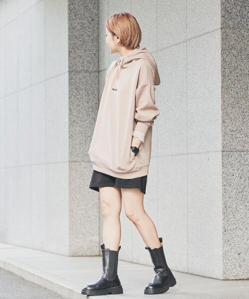 coen（コーエン）の「はじめしゃちょーの畑×coen　ロゴ入りダンボールフーディーパーカー（パーカー・メンズ・ベージュ/ブラック・S/M/L）」の8枚目の写真