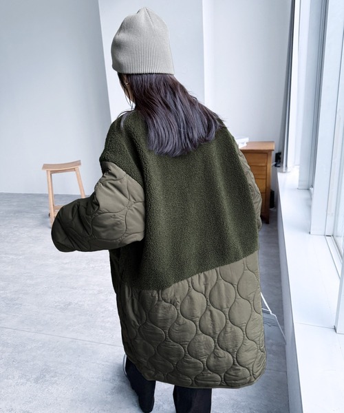 reca（レカ）の「ノーカラーボア×ひょうたんキルトコート（その他