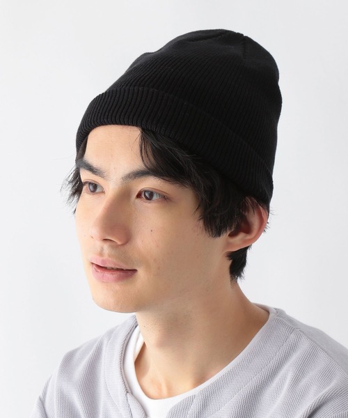 GLOBAL WORK(グローバルワーク)の「洗えるリブニットワッチ/126487(ニットキャップ/ビーニー・メンズ・チャコールグレー/ブラック/オレンジ/ライトベージュ・FREE)」の2枚目の写真