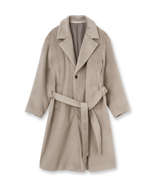 tk.TAKEO KIKUCHI(ティーケータケオキクチ)の「◆テックウールビーバービッグセミダブルコート(チェスターコート・メンズ・ブラック/ダークグリーン/マスタード/ブラウン系その他/ライトベージュ・01/02/03)」の6枚目の写真