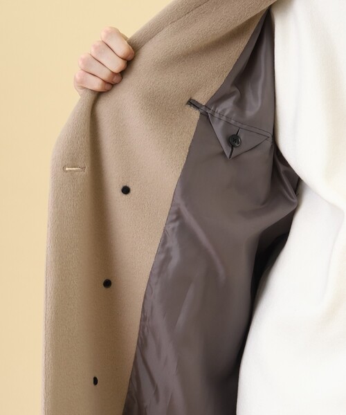 tk.TAKEO KIKUCHI(ティーケータケオキクチ)の「◆テックウールビーバービッグセミダブルコート(チェスターコート・メンズ・ブラック/ダークグリーン/マスタード/ブラウン系その他/ライトベージュ・01/02/03)」の8枚目の写真