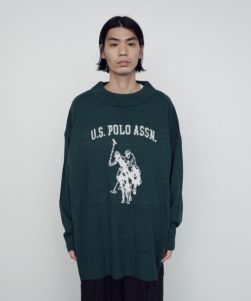 【U.S. POLO ASSN./ユーエスポロアッスン 】ニットポロシャツ