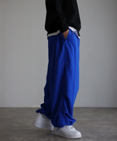 CREARE -LINO-（クレアーレリノ）の「ナイロン ワッシャースノー ルーズパンツ<ユニセックス>（その他パンツ・メンズ・ブラック/ネイビー/グリーン/マスタード/ホワイト・M/L/XL）」の9枚目の写真