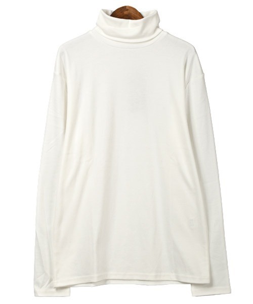 LUXSTYLE(ラグスタイル)の「スムースタートルネックロンT(Tシャツ/カットソー・メンズ・ホワイト/ブラック・M/L/XL)」の7枚目の写真