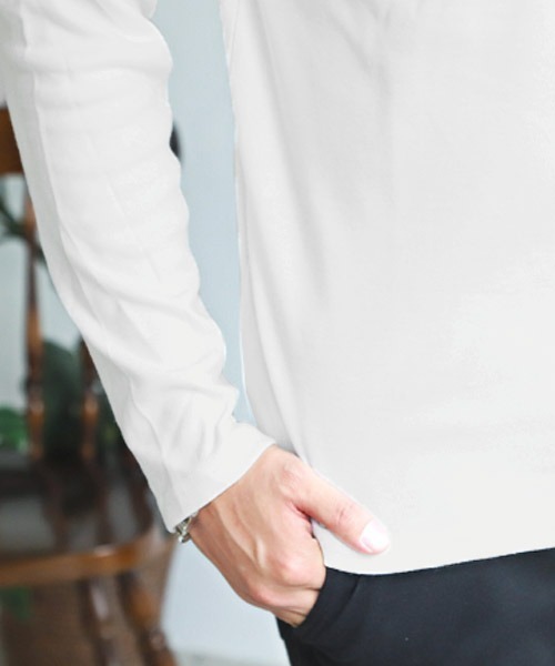 LUXSTYLE(ラグスタイル)の「スムースタートルネックロンT(Tシャツ/カットソー・メンズ・ホワイト/ブラック・M/L/XL)」の16枚目の写真