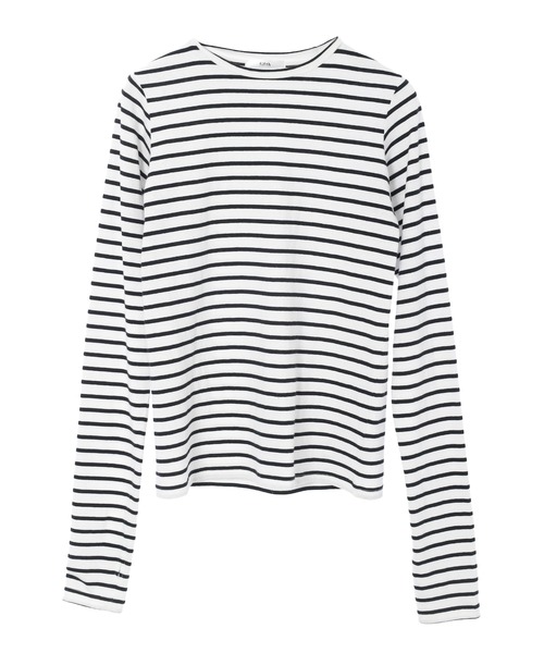 fifth（フィフス）の「フィンガーホールロンT（Tシャツ/カットソー・レディース・ホワイト×ブラック/ブラック/ホワイト・M）」の14枚目の写真