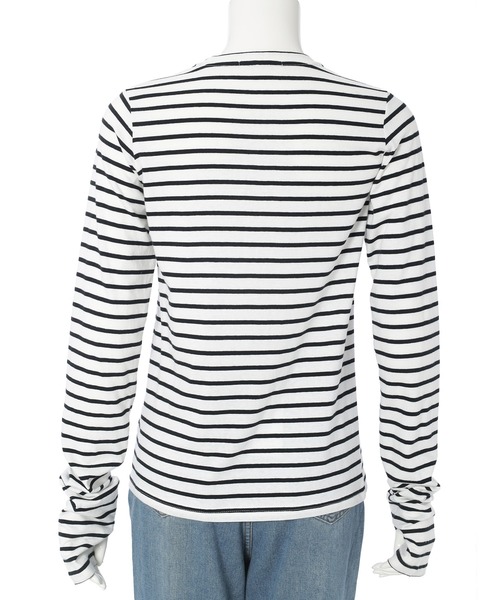 fifth（フィフス）の「フィンガーホールロンT（Tシャツ/カットソー・レディース・ホワイト×ブラック/ブラック/ホワイト・M）」の22枚目の写真