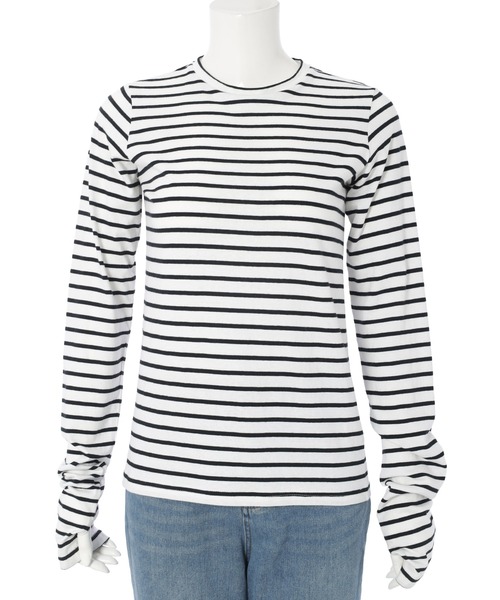 fifth（フィフス）の「フィンガーホールロンT（Tシャツ/カットソー・レディース・ホワイト×ブラック/ブラック/ホワイト・M）」の15枚目の写真