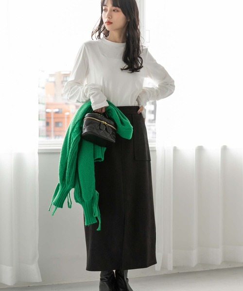 fifth（フィフス）の「フィンガーホールロンT（Tシャツ/カットソー・レディース・ホワイト×ブラック/ブラック/ホワイト・M）」の11枚目の写真