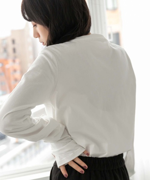 fifth（フィフス）の「フィンガーホールロンT（Tシャツ/カットソー・レディース・ホワイト×ブラック/ブラック/ホワイト・M）」の19枚目の写真