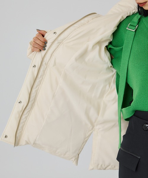 ロールラペルミディアムダウンコート（ダウンジャケット/コート