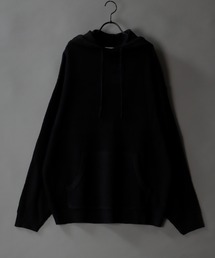 wide silhouette Knit hoodie/ワイドシルエット ニット フーディー/パーカー