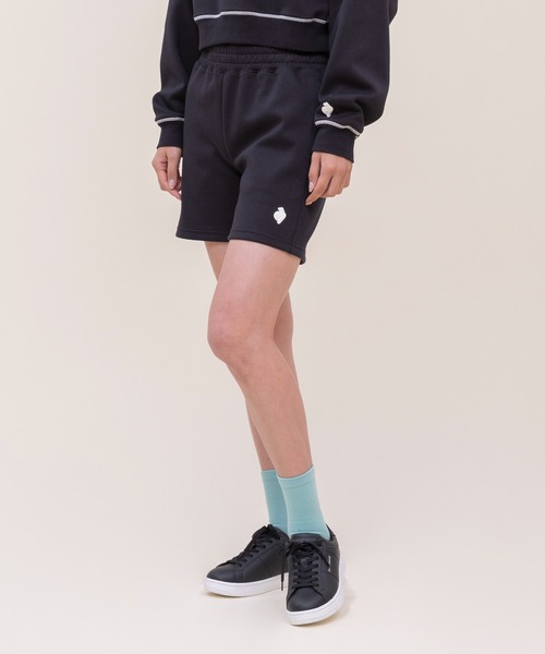 le coq sportif（ルコックスポルティフ）の「【WEB限定カプセルコレクション】 ダンボールスウェット　ハーフパンツ ルコック レディース スポーツ（スウェットパンツ・レディース・ホワイト/ピンク/ブルー/ブラック・M(M)/L/XL/SS/S）」の9枚目の写真