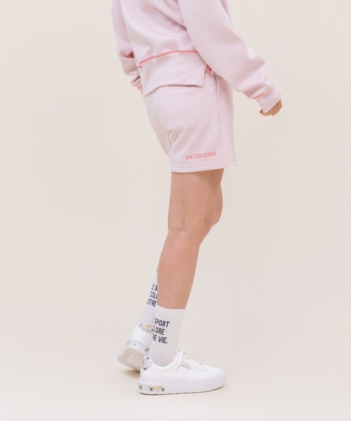 le coq sportif（ルコックスポルティフ）の「【WEB限定カプセルコレクション】 ダンボールスウェット　ハーフパンツ ルコック レディース スポーツ（スウェットパンツ・レディース・ホワイト/ピンク/ブルー/ブラック・M(M)/L/XL/SS/S）」の12枚目の写真