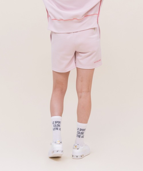 le coq sportif（ルコックスポルティフ）の「【WEB限定カプセルコレクション】 ダンボールスウェット　ハーフパンツ ルコック レディース スポーツ（スウェットパンツ・レディース・ホワイト/ピンク/ブルー/ブラック・M(M)/L/XL/SS/S）」の13枚目の写真