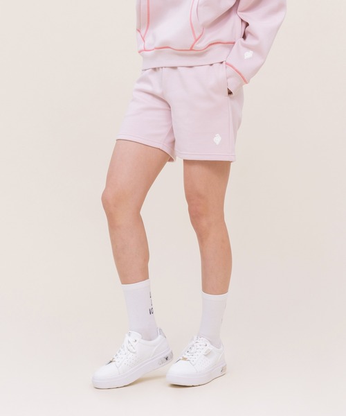 le coq sportif（ルコックスポルティフ）の「【WEB限定カプセルコレクション】 ダンボールスウェット　ハーフパンツ ルコック レディース スポーツ（スウェットパンツ・レディース・ホワイト/ピンク/ブルー/ブラック・M(M)/L/XL/SS/S）」の11枚目の写真