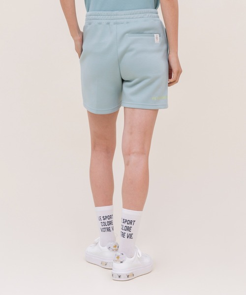 le coq sportif（ルコックスポルティフ）の「【WEB限定カプセルコレクション】 ダンボールスウェット　ハーフパンツ ルコック レディース スポーツ（スウェットパンツ・レディース・ホワイト/ピンク/ブルー/ブラック・M(M)/L/XL/SS/S）」の16枚目の写真