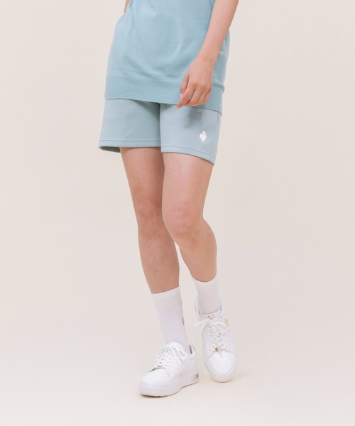 le coq sportif（ルコックスポルティフ）の「【WEB限定カプセルコレクション】 ダンボールスウェット　ハーフパンツ ルコック レディース スポーツ（スウェットパンツ・レディース・ホワイト/ピンク/ブルー/ブラック・M(M)/L/XL/SS/S）」の14枚目の写真