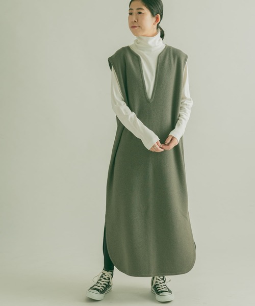 FORK&SPOON（フォークアンドスプーン）の「『UR TECH』FORK&SPOON　裏起毛タートルプルオーバー（Tシャツ/カットソー・レディース・ブラック/グリーン/オフホワイト・1）」の17枚目の写真