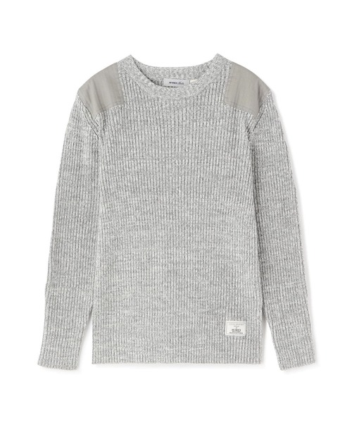 AVIREX(アヴィレックス)の「GUNPATCH MILITARY COMMAND KNIT/ ガンパッチミリタリーコマンドニット(ニット/セーター・レディース・ホワイト系2/オリーブ系/グレー・M/S)」の5枚目の写真