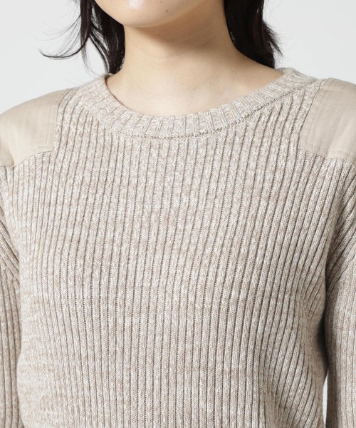 AVIREX(アヴィレックス)の「GUNPATCH MILITARY COMMAND KNIT/ ガンパッチミリタリーコマンドニット(ニット/セーター・レディース・ホワイト系2/オリーブ系/グレー・M/S)」の21枚目の写真