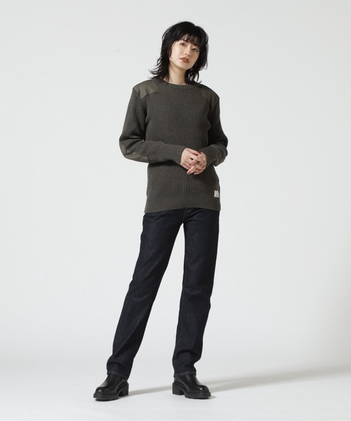 AVIREX(アヴィレックス)の「GUNPATCH MILITARY COMMAND KNIT/ ガンパッチミリタリーコマンドニット(ニット/セーター・レディース・ホワイト系2/オリーブ系/グレー・M/S)」の7枚目の写真