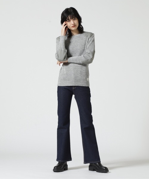 AVIREX(アヴィレックス)の「GUNPATCH MILITARY COMMAND KNIT/ ガンパッチミリタリーコマンドニット(ニット/セーター・レディース・ホワイト系2/オリーブ系/グレー・M/S)」の8枚目の写真