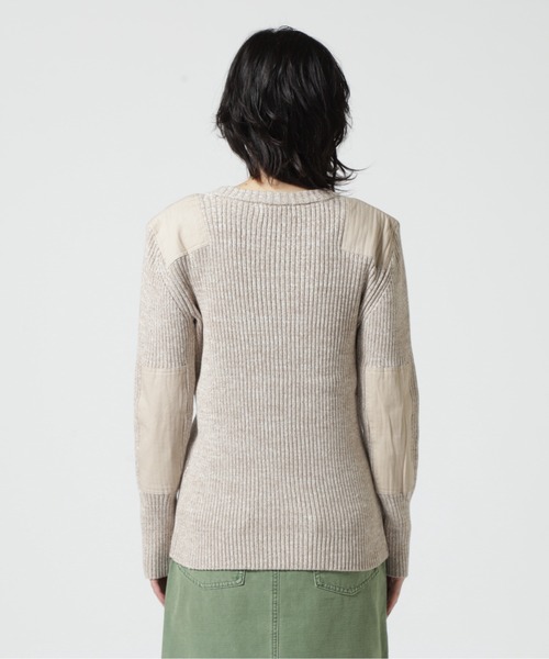 AVIREX(アヴィレックス)の「GUNPATCH MILITARY COMMAND KNIT/ ガンパッチミリタリーコマンドニット(ニット/セーター・レディース・ホワイト系2/オリーブ系/グレー・M/S)」の11枚目の写真