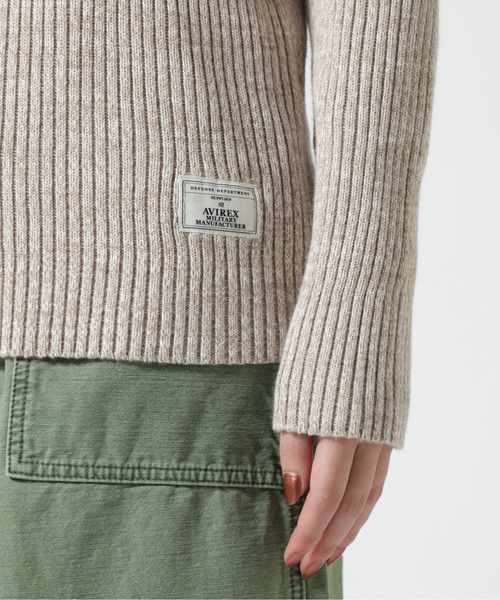 AVIREX(アヴィレックス)の「GUNPATCH MILITARY COMMAND KNIT/ ガンパッチミリタリーコマンドニット(ニット/セーター・レディース・ホワイト系2/オリーブ系/グレー・M/S)」の13枚目の写真