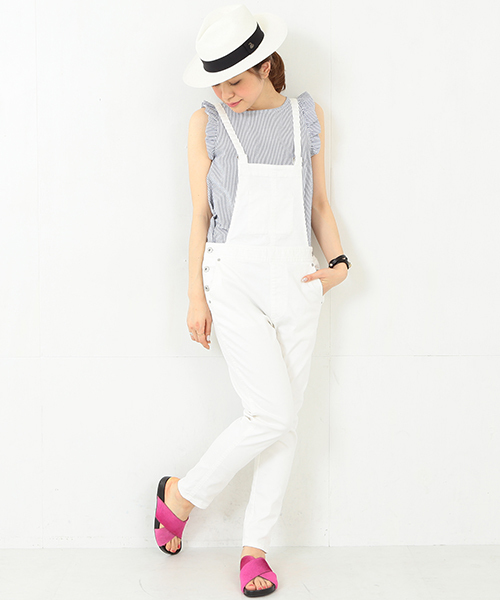 Ray BEAMS（レイビームス）の「Ray BEAMS / ストレッチデニムサロペット（サロペット/オーバーオール・レディース・オフホワイト/ブルー系その他・0/1）」の11枚目の写真