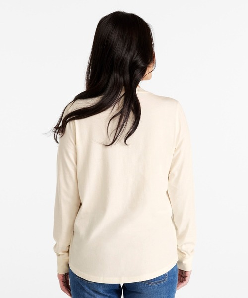 L.L.Bean(エルエルビーン)の「ウォッシュ・コットン・ティ、長袖 グラフィック 米国フィット・レギュラー(Tシャツ/カットソー・レディース・アイボリー/モーブ系・X-SMALL/SMALL/MEDIUM/LARGE)」の5枚目の写真