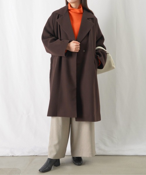 LUCA/LADY LUCK LUCA(ルカ/レディラックルカ)の「LC/LLL サーモライトルーズシルエットコート(チェスターコート・レディース・ブラック/ブラウン・FREE)」の15枚目の写真