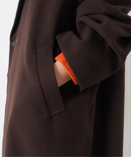 LUCA/LADY LUCK LUCA(ルカ/レディラックルカ)の「LC/LLL サーモライトルーズシルエットコート(チェスターコート・レディース・ブラック/ブラウン・FREE)」の6枚目の写真