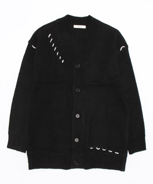 NOWLE（ノウル）の「【NOWLE】ハンドステッチ Vネック ニット カーディガン（カーディガン/ボレロ・メンズ・ホワイト/ブラック・MEDIUM/LARGE/X-LARGE）」の22枚目の写真