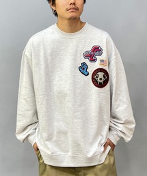 SANTACRUZ/サンタクルーズ ランダムワッペン ビッグシルエット クルーネックスウェット 502231301