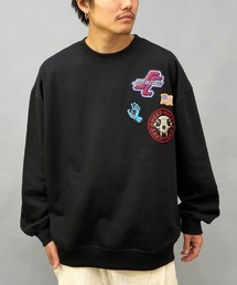 SANTACRUZ/サンタクルーズ ランダムワッペン ビッグシルエット クルーネックスウェット 502231301