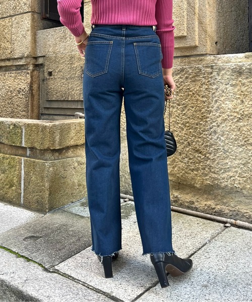 prose verse（プロズヴェール）の「【M・Lサイズ展開】フロントスリットデニムパンツ（デニムパンツ・レディース・ブルー/ネイビー・MEDIUM/LARGE）」の11枚目の写真