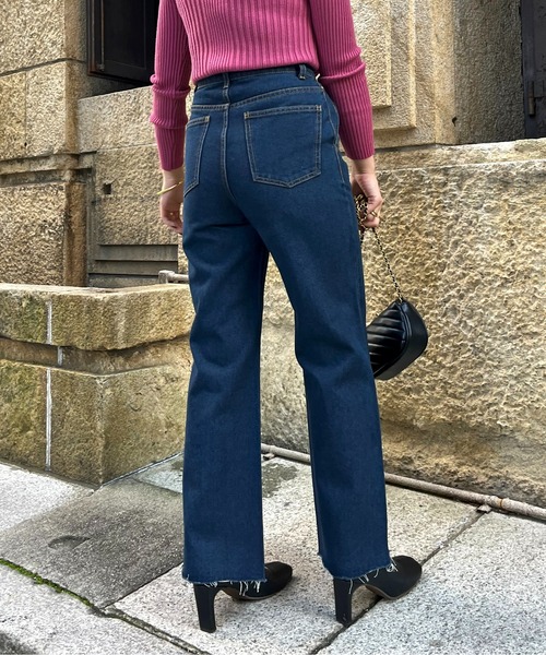 prose verse（プロズヴェール）の「【M・Lサイズ展開】フロントスリットデニムパンツ（デニムパンツ・レディース・ブルー/ネイビー・MEDIUM/LARGE）」の17枚目の写真