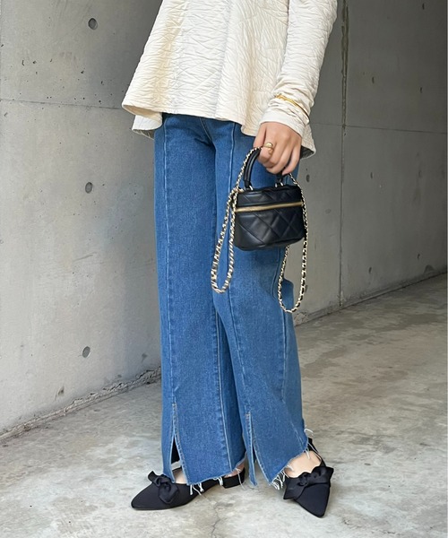 prose verse（プロズヴェール）の「【M・Lサイズ展開】フロントスリットデニムパンツ（デニムパンツ・レディース・ブルー/ネイビー・MEDIUM/LARGE）」の22枚目の写真