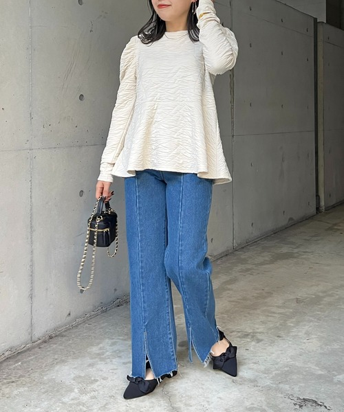 prose verse（プロズヴェール）の「【M・Lサイズ展開】フロントスリットデニムパンツ（デニムパンツ・レディース・ブルー/ネイビー・MEDIUM/LARGE）」の16枚目の写真