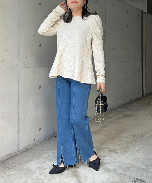 prose verse（プロズヴェール）の「【M・Lサイズ展開】フロントスリットデニムパンツ（デニムパンツ・レディース・ブルー/ネイビー・MEDIUM/LARGE）」の10枚目の写真