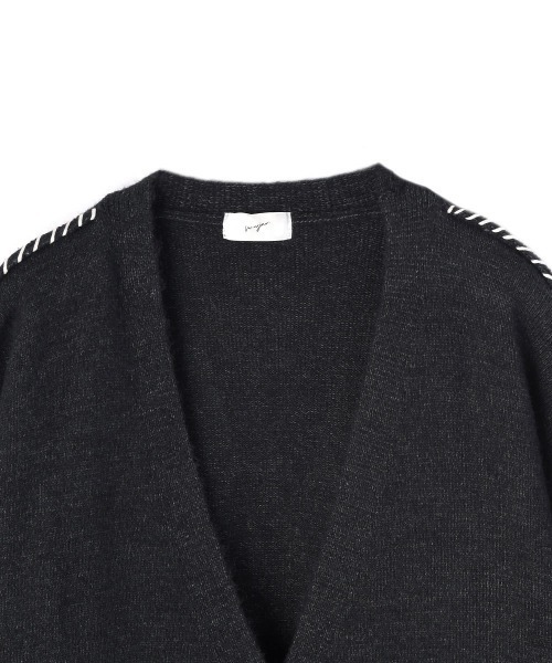 marjour（マージュール）の「STITCH KNIT CARDIGAN（カーディガン/ボレロ・レディース・ベージュ/チャコールグレー・M）」の14枚目の写真