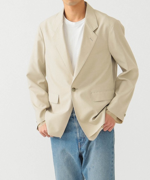 BEAMS(ビームス)の「BEAMS / ボクシー 1B ジャケット(テーラードジャケット・メンズ・ブラック/ベージュ・S/M/L/XL)」の1枚目の写真