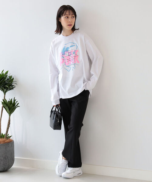 Ray BEAMS(レイビームス)の「Dunno / Post Punk ロングスリーブ Tシャツ(Tシャツ/カットソー・レディース・ホワイト/グレー・SMALL)」の6枚目の写真