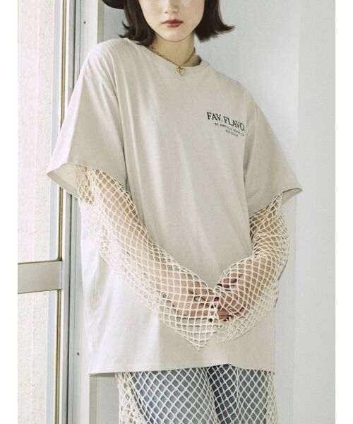 jouetie（ジュエティ）の「オーバーメッシュロングトップス（ワンピース・レディース・オフホワイト/ブラック/グリーン/パープル・MEDIUM）」の17枚目の写真