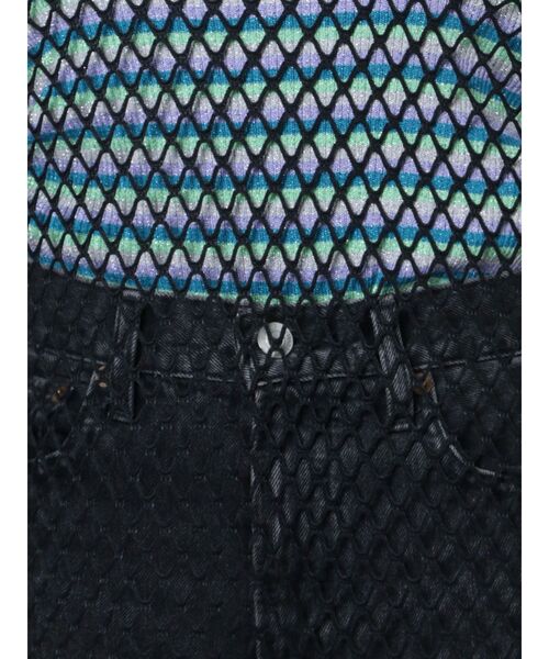 jouetie（ジュエティ）の「オーバーメッシュロングトップス（ワンピース・レディース・オフホワイト/ブラック/グリーン/パープル・MEDIUM）」の8枚目の写真