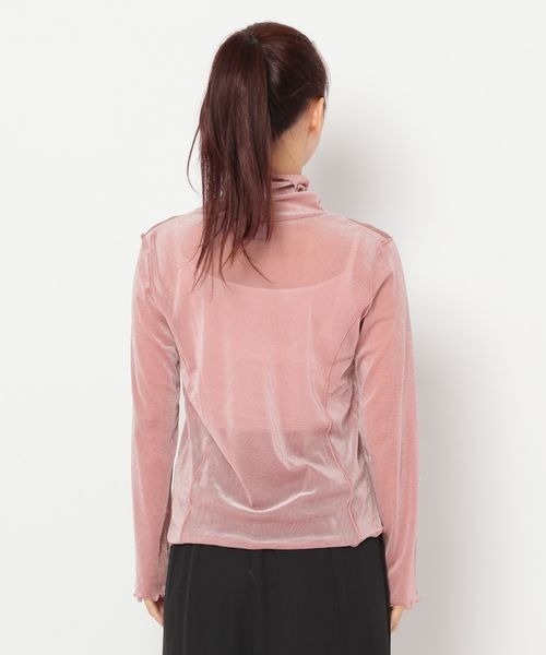 mysty woman(ミスティウーマン)の「ベロアハイネックプルオーバー 183866(Tシャツ/カットソー・レディース・ホワイト/ブラック/グレー/ピンク・FREE)」の12枚目の写真