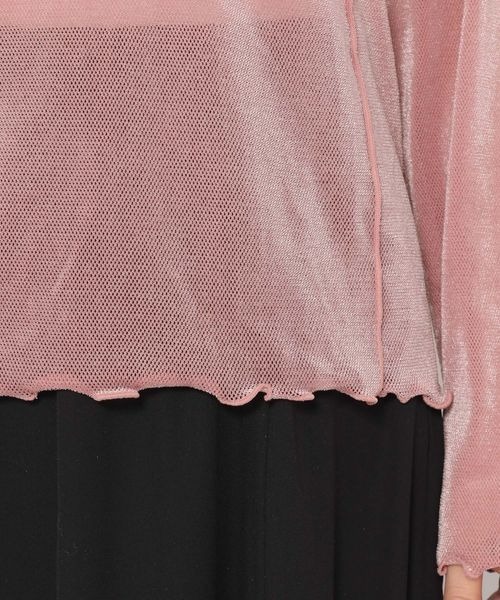 mysty woman(ミスティウーマン)の「ベロアハイネックプルオーバー 183866(Tシャツ/カットソー・レディース・ホワイト/ブラック/グレー/ピンク・FREE)」の16枚目の写真