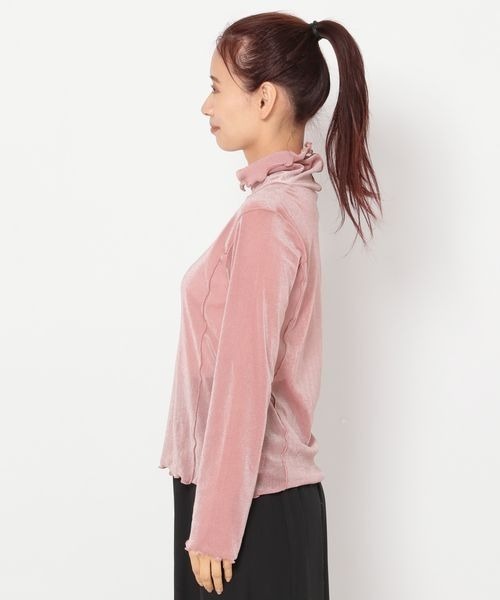 mysty woman(ミスティウーマン)の「ベロアハイネックプルオーバー 183866(Tシャツ/カットソー・レディース・ホワイト/ブラック/グレー/ピンク・FREE)」の11枚目の写真