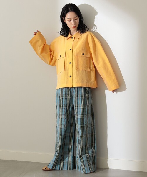 Demi-Luxe BEAMS（デミルクス ビームス）の「Demi-Luxe BEAMS / タフタサッカー チェックパンツ（その他パンツ・レディース・その他6・36/38）」の4枚目の写真